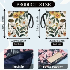 Pochette à livre floral A5